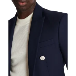 Twill-jakke med 6 knapper
