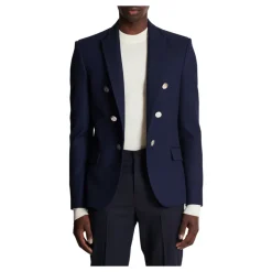 Twill-jakke med 6 knapper
