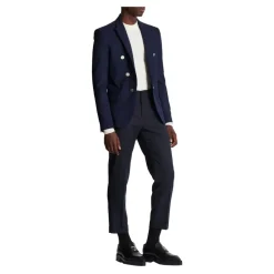 Twill-jakke med 6 knapper