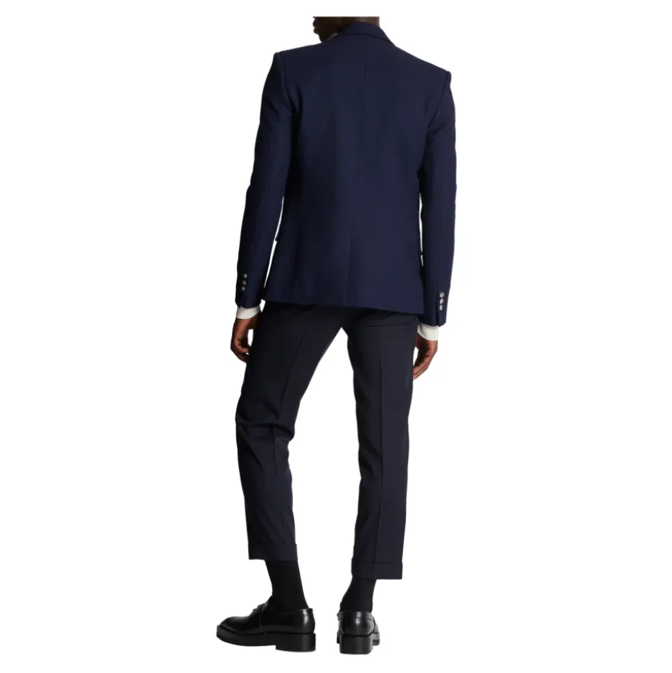 Twill-jakke med 6 knapper