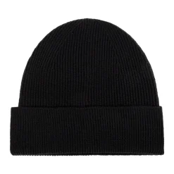 Ullbeanie med logolapp