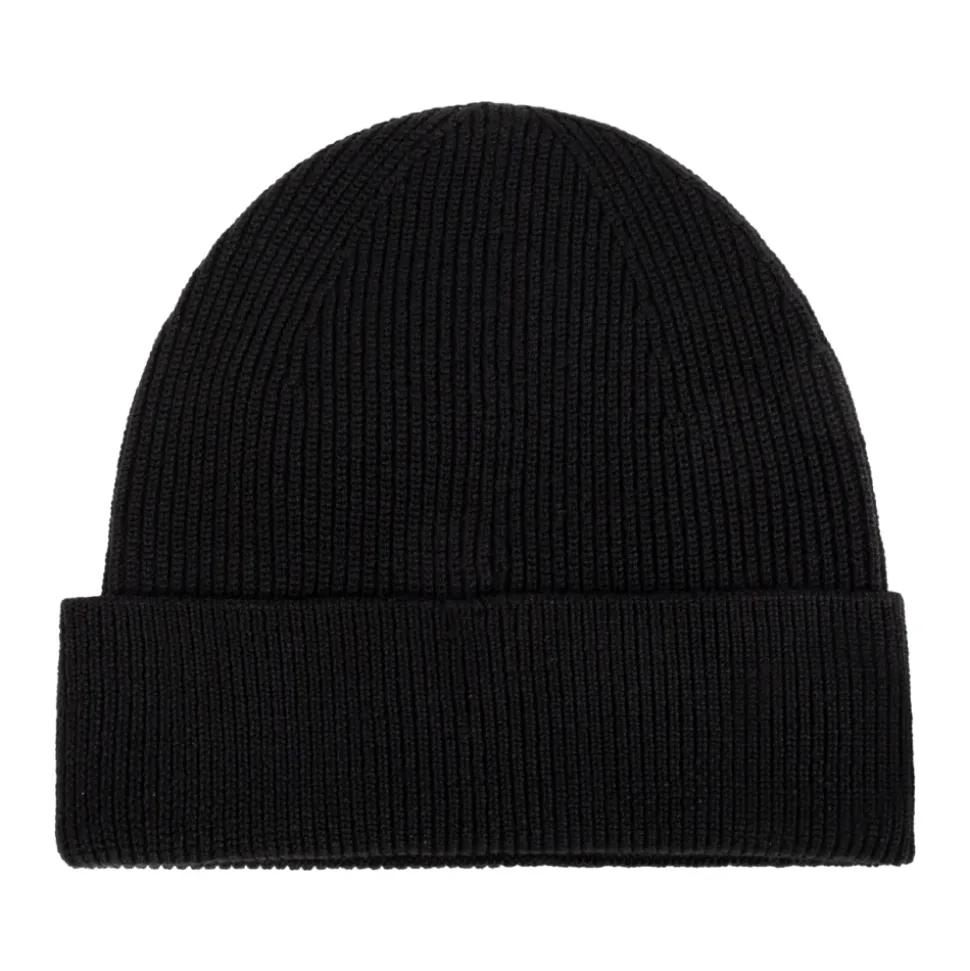 Ullbeanie med logolapp