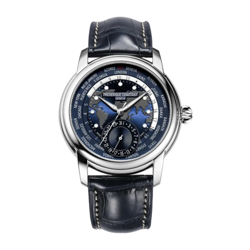 UOMO - FC -718NWM4H6 - Produksjon WorldTimer 42mm GMT skinnstropp