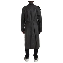 Vanntett Trenchcoat-jakke i lær