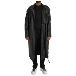 Vanntett Trenchcoat-jakke i lær