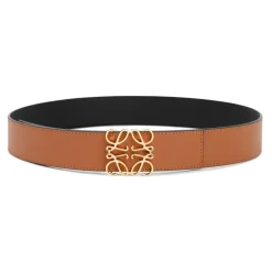 Vendbar Anagram Belte i Tan Black Gold
