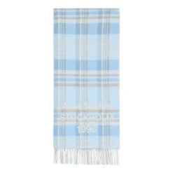 Venus Check Aqua Blue Beige Skjerf