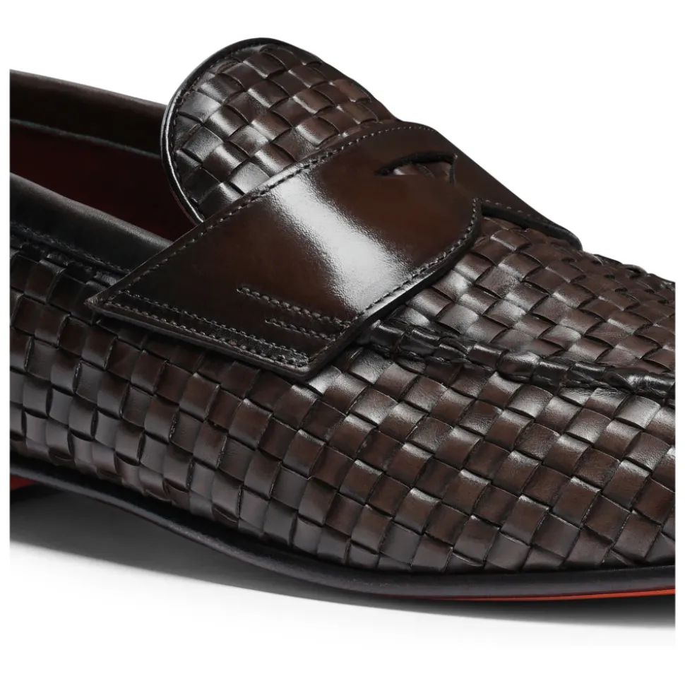 Vevd skinnloafer
