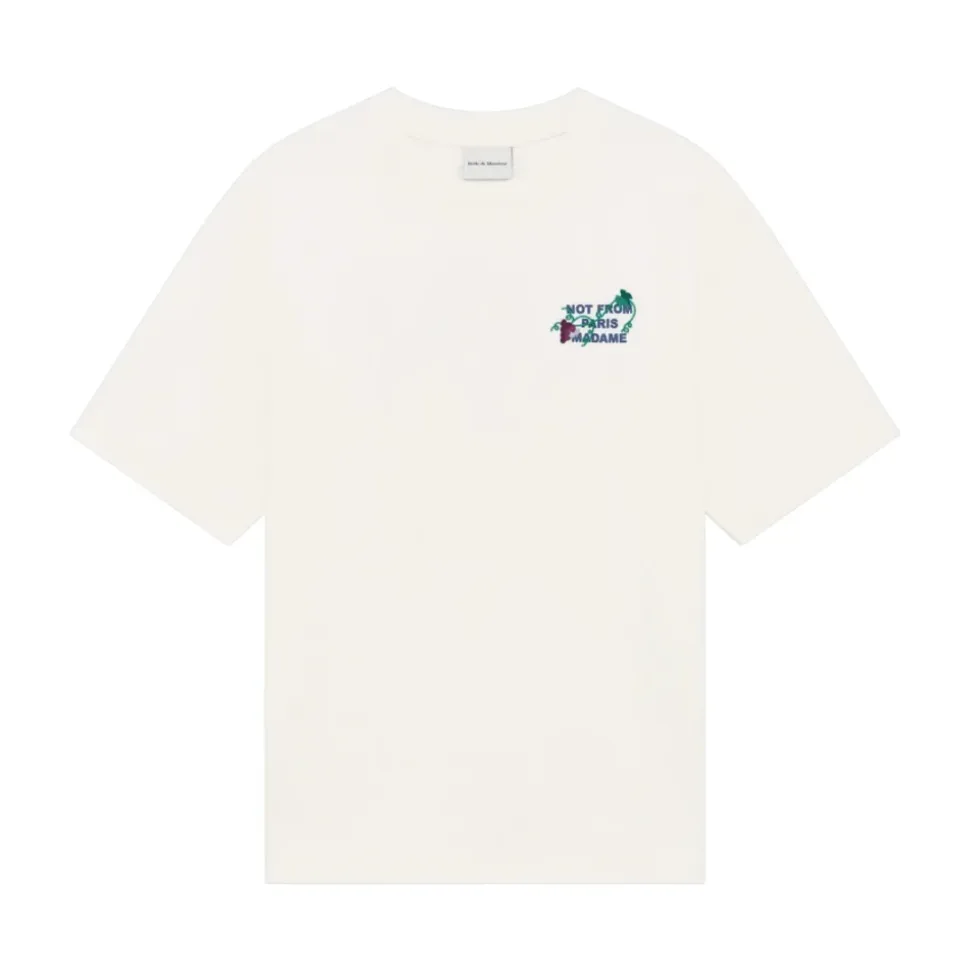 Vine Embroidered Slogan T-Shirt