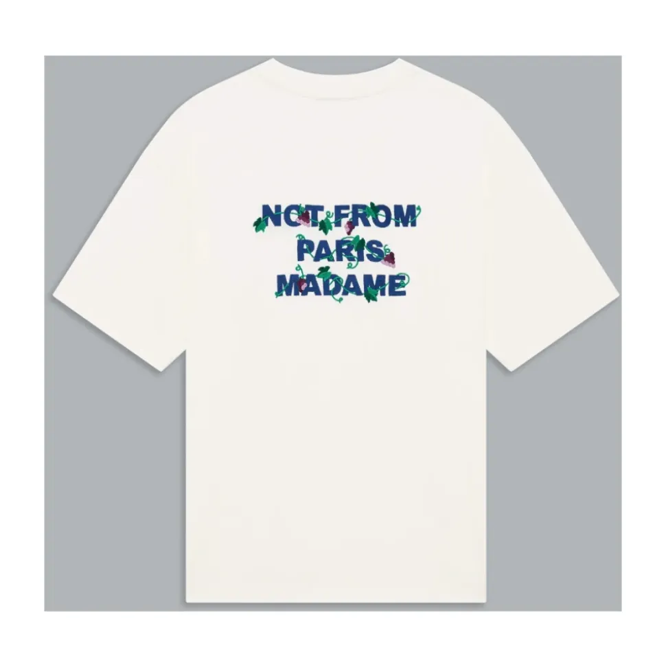 Vine Embroidered Slogan T-Shirt