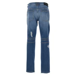 Vintage Blue Biker Denim Bukser