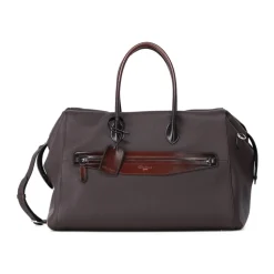Weekendbag i tumlet skinn