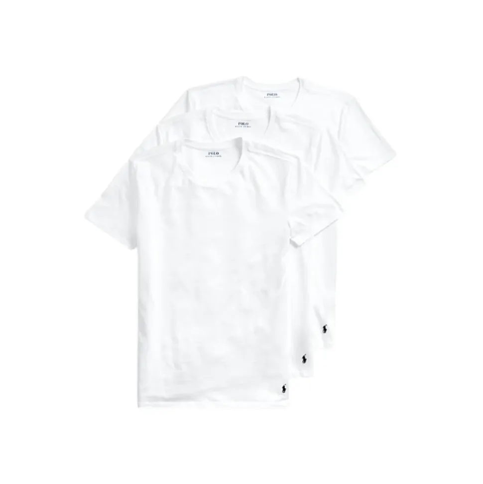 White Polo Ralph Lauren Slim Crewneck 3-Pack Undertøy