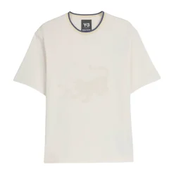 Y-3 Wales Bonner Grafisk T-skjorte med stripet krage